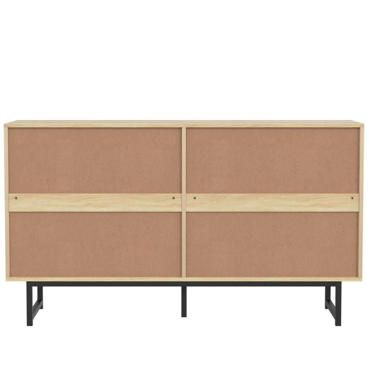 SIDEBOARD 140/39.5/80 cm Holzfarbe aus Spanplatte mit Rattangeflecht - Naturfarben, Holzwerkstoff (39.5/80/140cm) - OKMYHOME