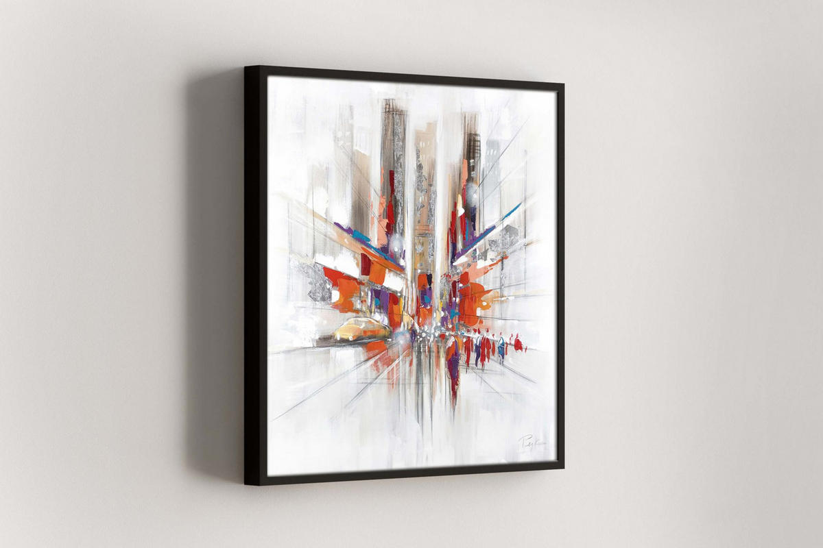 ÖLGEMÄLDE 80/80 cm - Silberfarben, Holz/Textil (80/80cm) - KUNSTLOFT