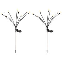 LED AUSSENLEUCHTE Edelstahl Schwarz 2er Set - Schwarz, Metall (20/12/70cm) - Globo Lighting