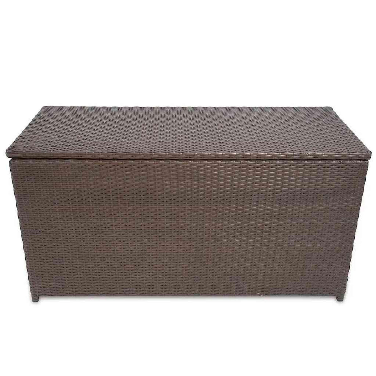 GARTEN-AUFLAGENBOX Braun 120x50x60 cm Poly Rattan - Braun, Holz (50/60/120cm) - furnicato