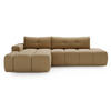 ECKSOFA Montero Bouclé-Stoff Hellbraun Links - Hellbraun, Holz/Textil (280/177cm) - Graingold