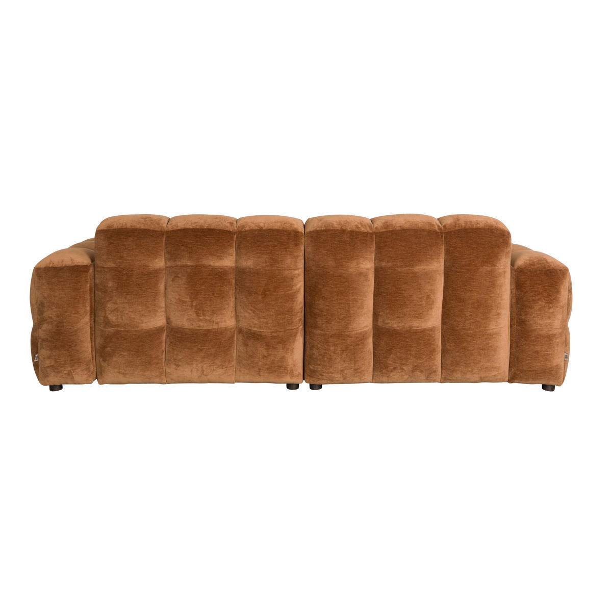 SOFA 3-SITZER Hackman Samt Cognac/ Braun - Cognac/Braun, Kunststoff (264/84/102cm) - Dutchbone