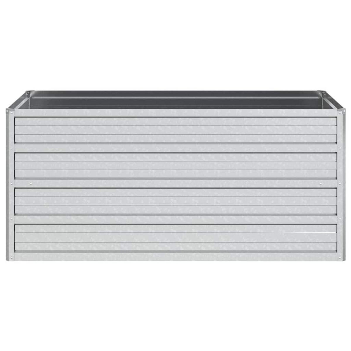 HOCHBEET 100/40/45 cm, aus Verzinkter Stahl, Silber - Silberfarben, Metall (40/45/100cm) - vidaXL