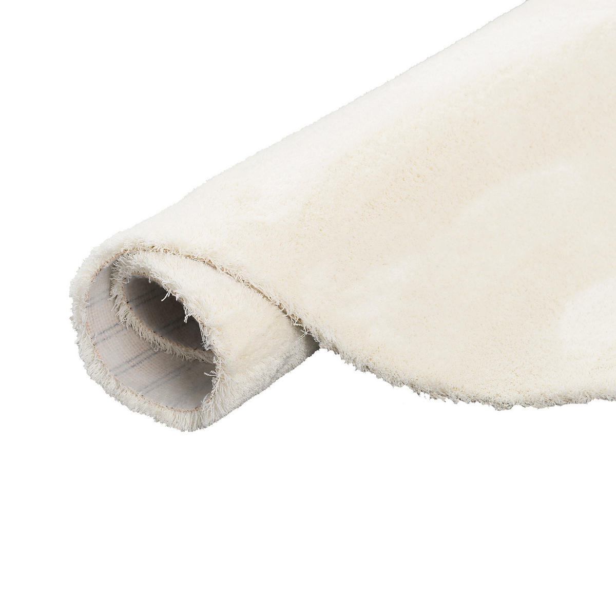 LUXUS HOCHFLOR SHAGGY TEPPICH VELVET RUND - Weiß, Textil (133/133cm) - Snapstyle
