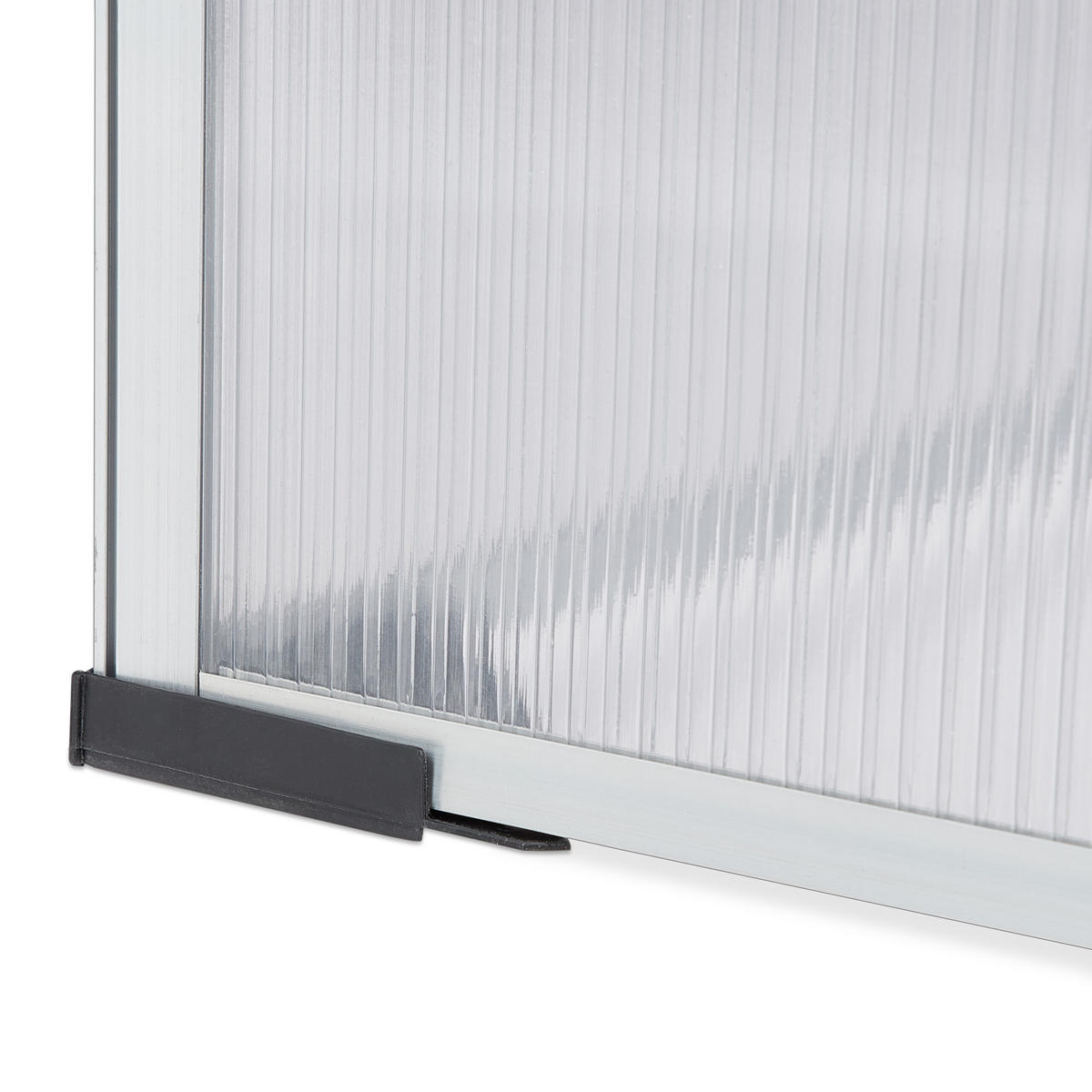 FRÜHBEET Transparent Aluminium 100x50 cm 4 Stufen - Transparent, Kunststoff/Metall (100/50/50cm) - Relaxdays