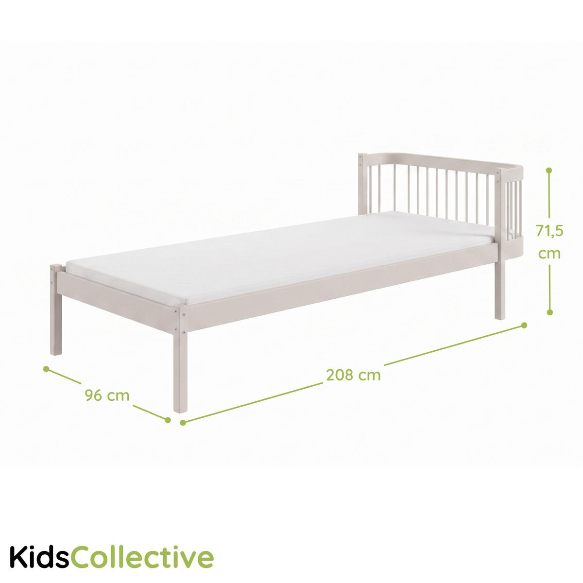 KINDERBETT 90x200 cm in Kaschmir - Kaschmir, Holz (90/200cm) - Kids Collective