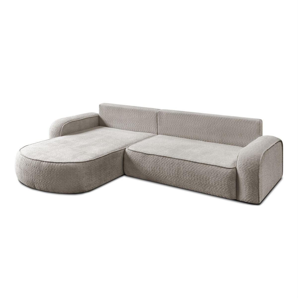 Eckcouch VENUS II mit Bettkasten, Coral 50 - Beige, Textil (275/178cm) - Lookway