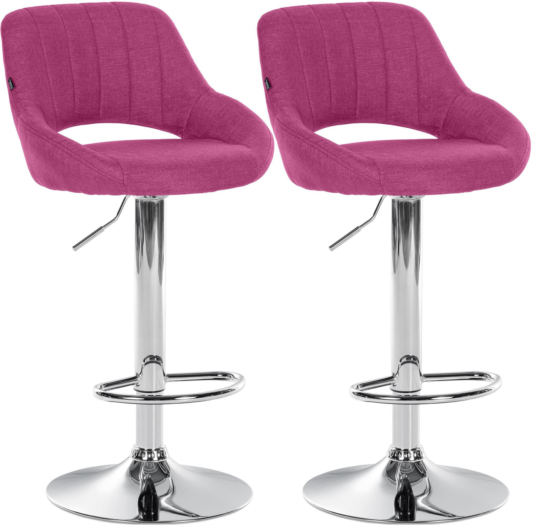 BARHOCKER 2 Stoff Lila - Lila, Textil (47/85/48cm) - CLP