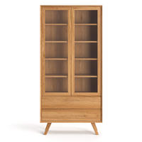 VITRINE Quatro aus massivem Eichenholz 120 cm - Eichefarben/Naturfarben, Holz (120/205/45cm) - Danzz