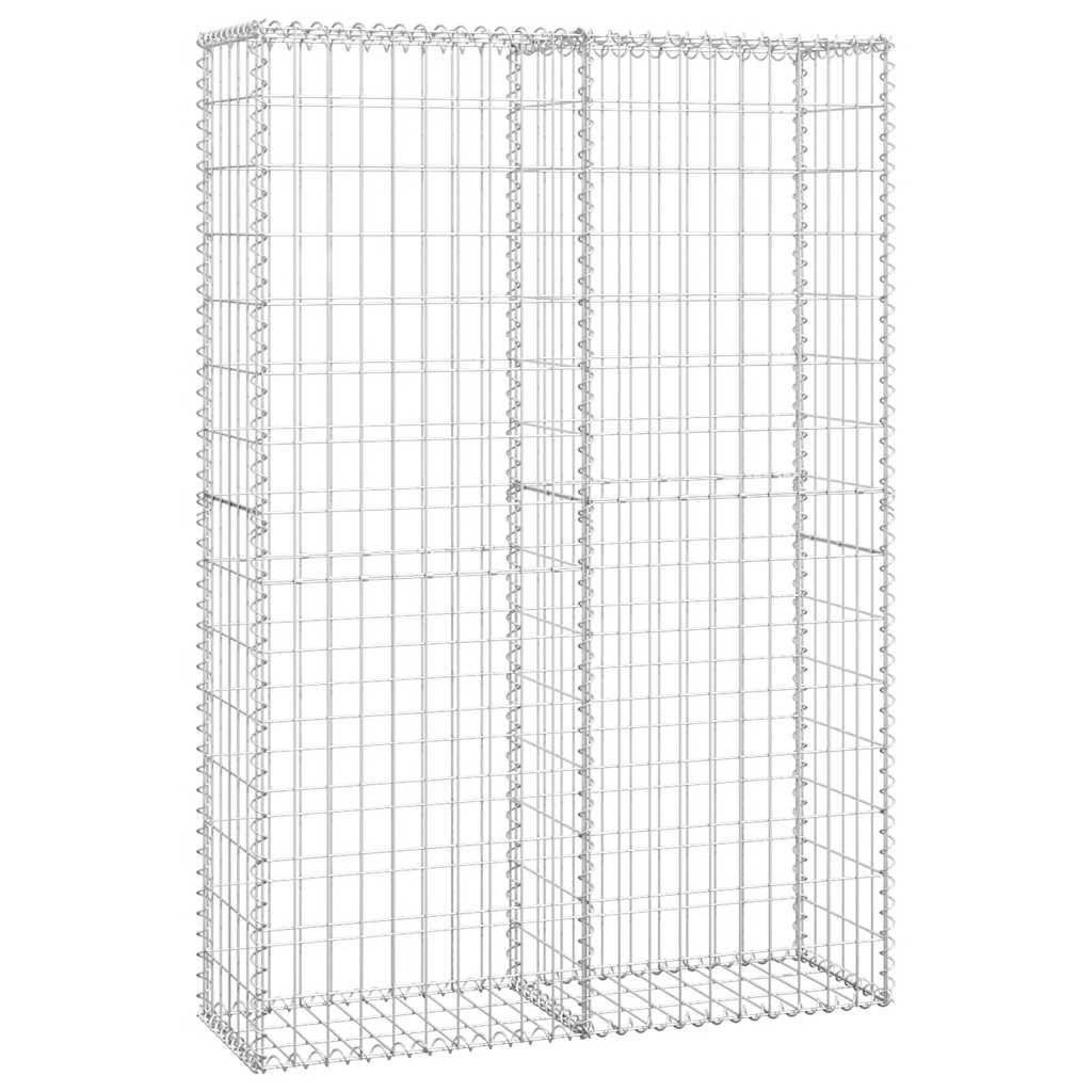 Deluke Gabionensäule Silber 150x30x100 cm