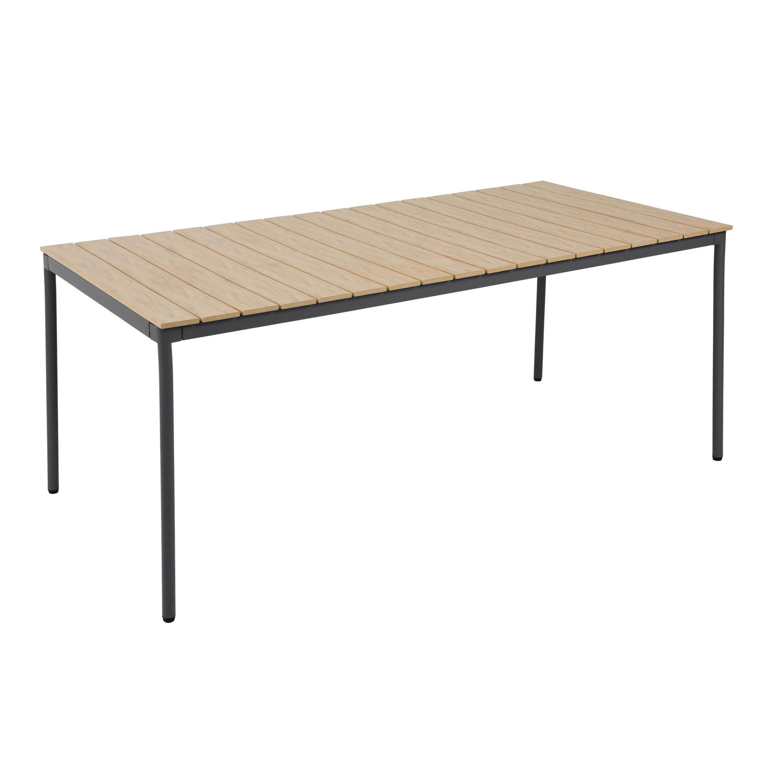 GARTENTISCH, Grau - Grau, Holzwerkstoff (180/90/74cm) - Oviala