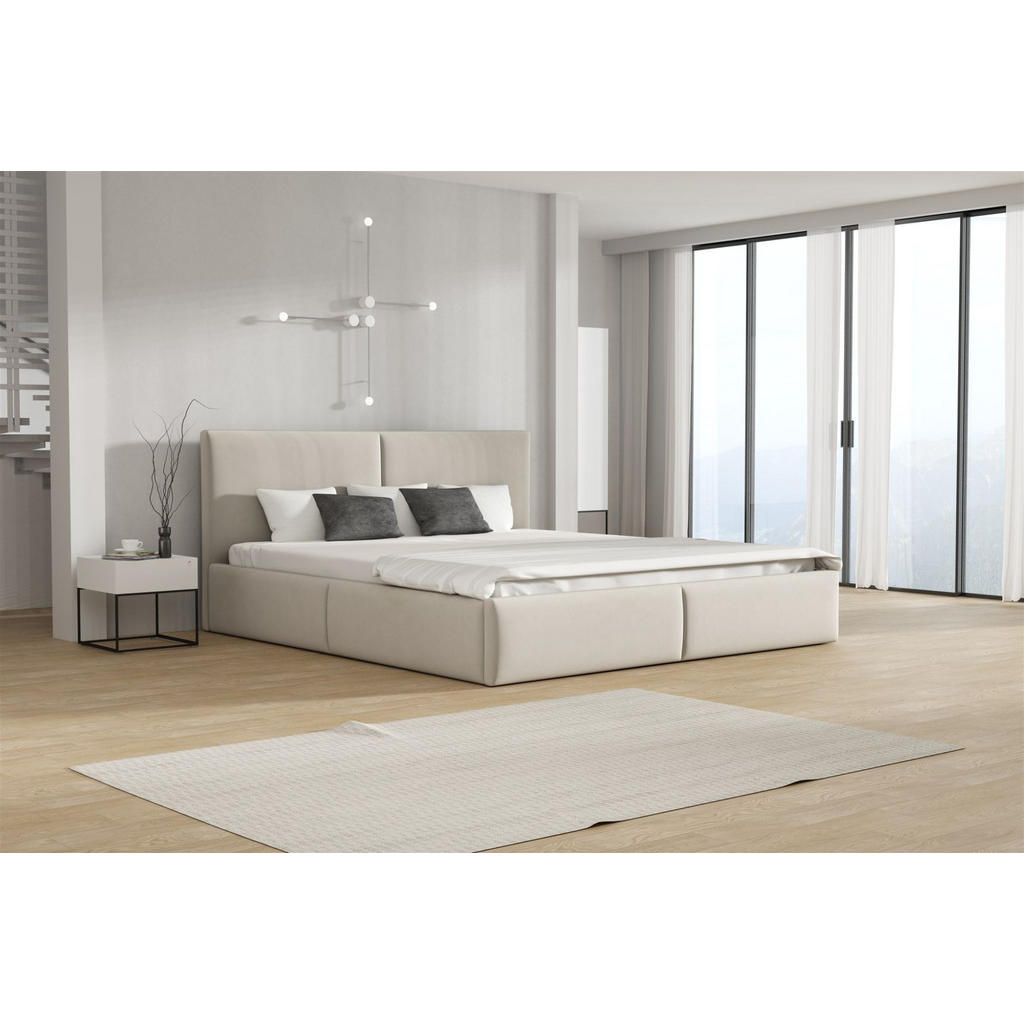 Thumbnail - Fun Möbel Polsterbett, Beige, Textil, 180x200 cm, Schlafzimmer, Betten, Polsterbetten