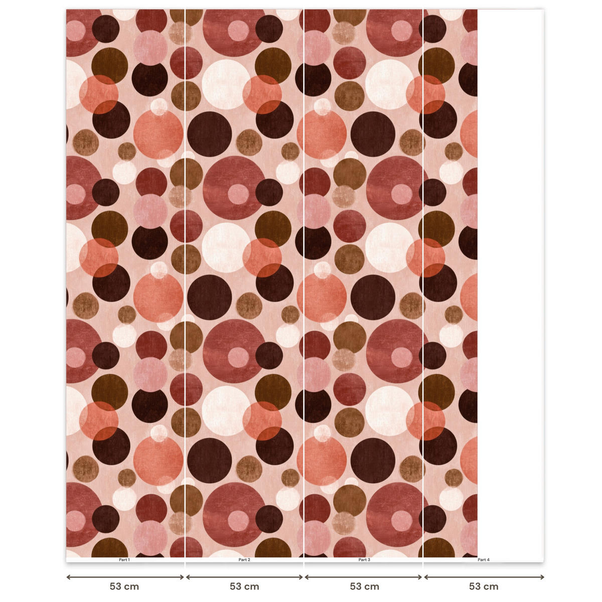 TAPETE - Kreise - Modern - Farbenfroh - 200x260 cm - Multicolor, Papier (200/260cm) - OnlyWow