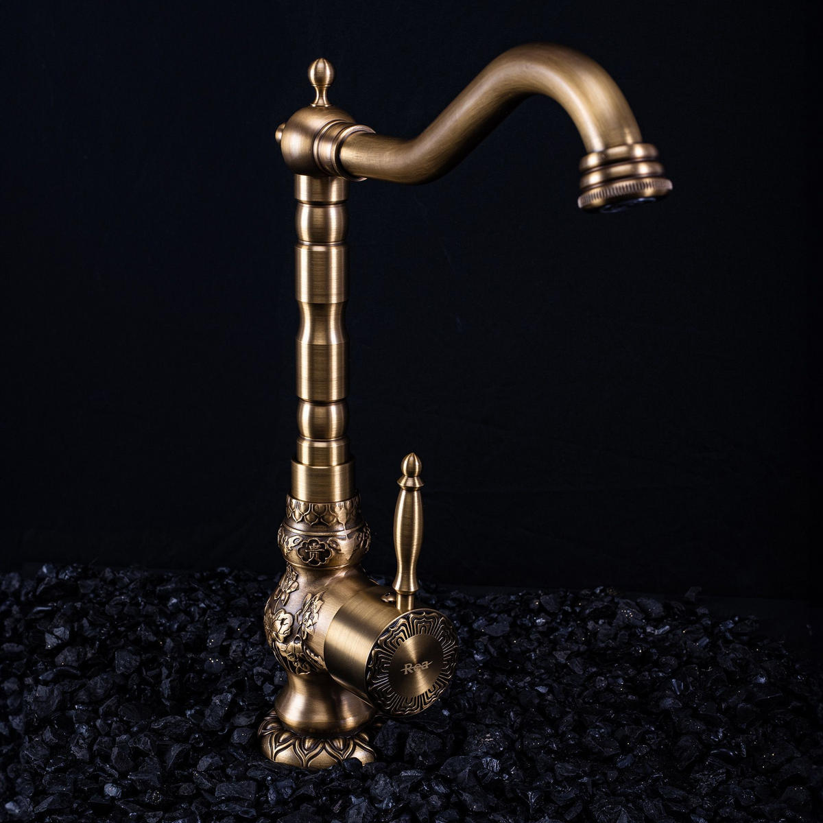KÜCHENARMATUR Waschbeckenarmatur Rea Venice Antique Bronze - Braun, Metall (10/32/23cm) - REA