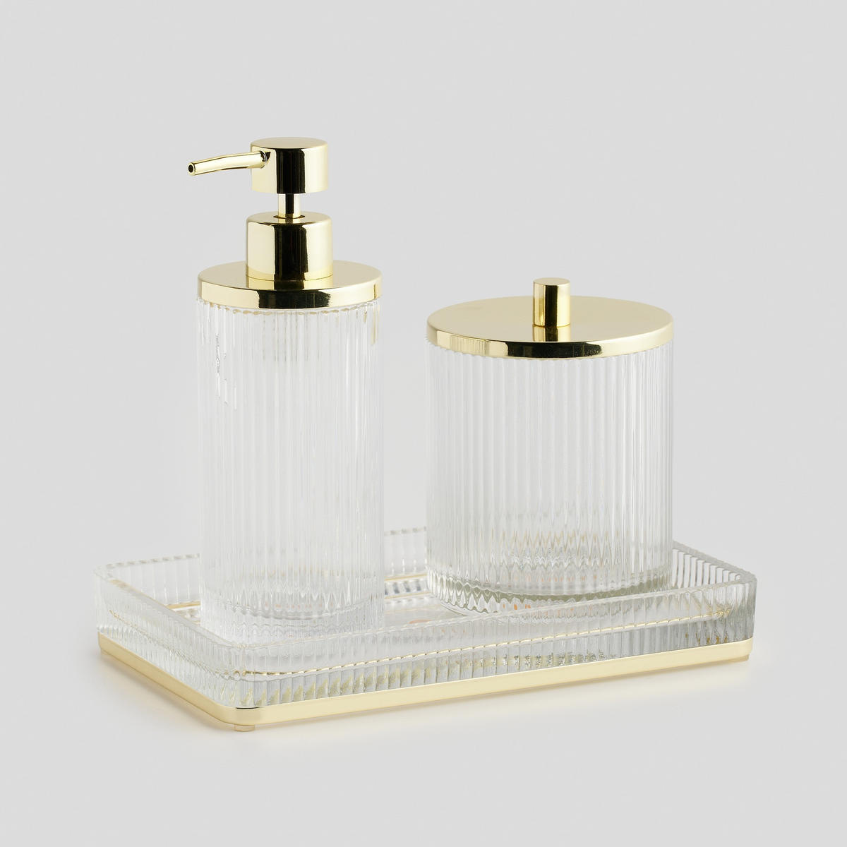 BADSPENDER Marcella - Goldfarben, Glas (7.2/19.4/7.2cm) - home&you