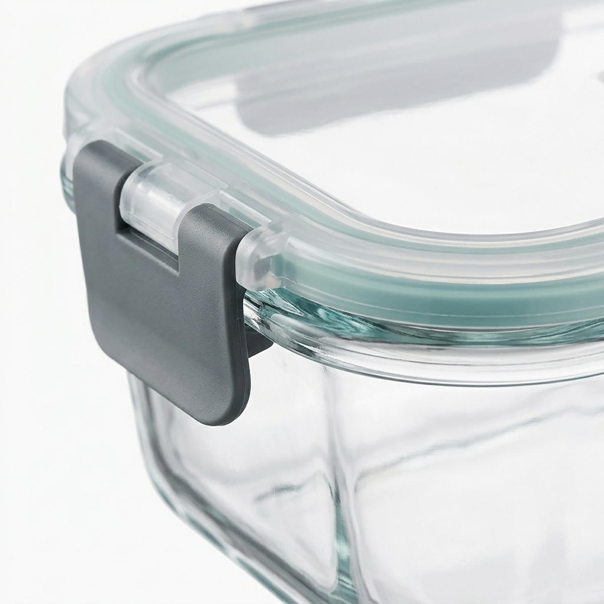 FRISCHHALTEDOSEN Transparent Glas 12er-Set luftdicht - Transparent, Glas/Kunststoff (20.5/7/15.5cm) - Relaxdays