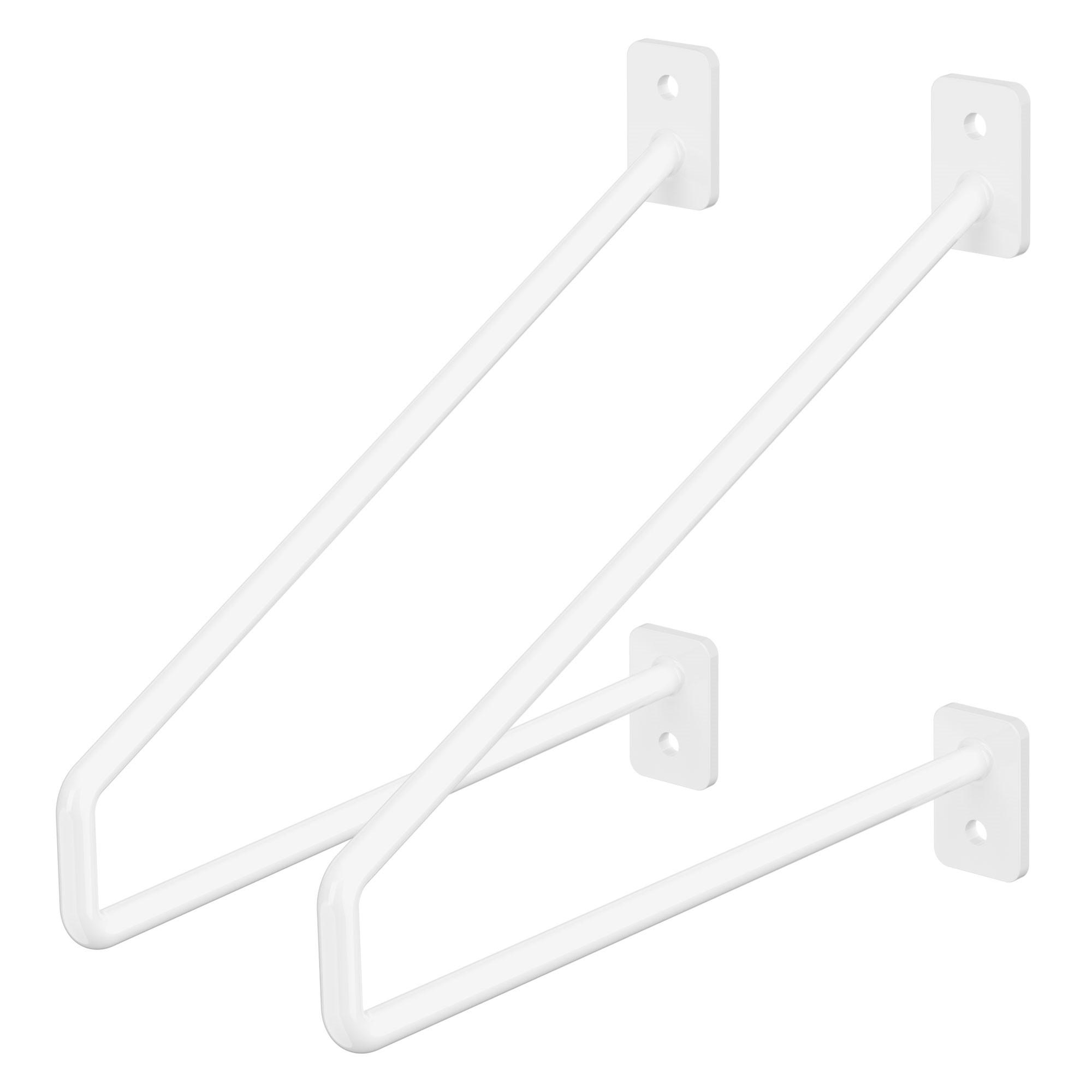 REGALHALTERUNG - Weiß, Metall (22/2.3/18cm) - ML-DESIGN