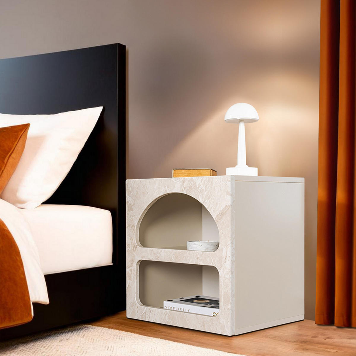 NACHTTISCH lorin beige - Beige, Holz (40/50/50cm) - Habitat Garten