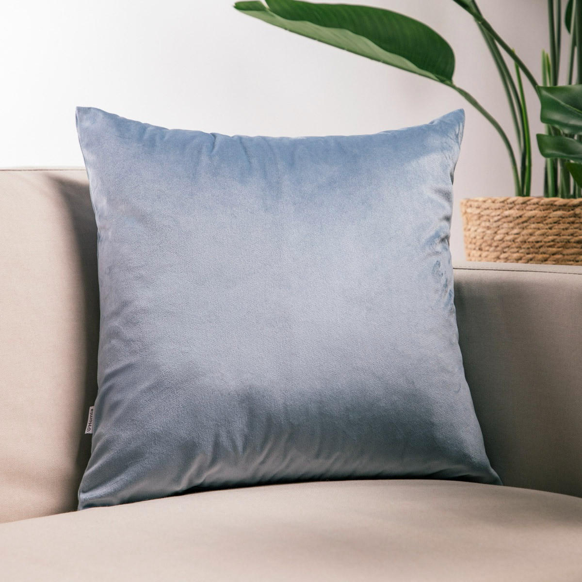 KOPFKISSENBEZUG Gosta blau 45/45 cm - Hellblau, Textil (45/45cm) - Homla