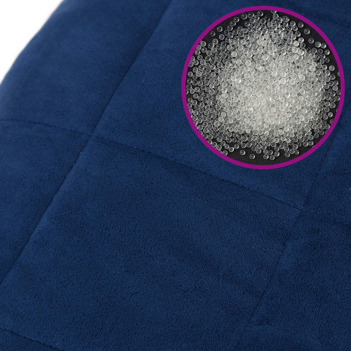 GEWICHTSDECKE Blau 155/220 Cm 11 Kg Stoff - Blau, Textil (150/220cm) - vidaXL