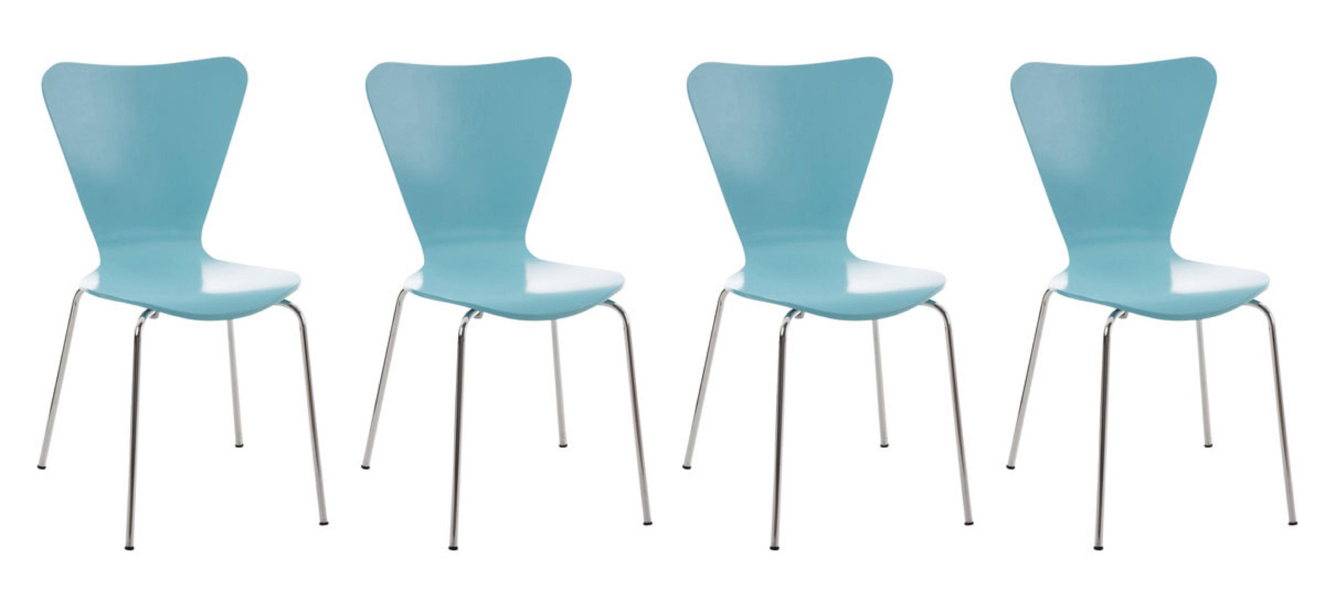 BESUCHERSTUHL Groningen - 2er Set hellblau - Blau, Metall (46/81/47cm) - TPFLiving