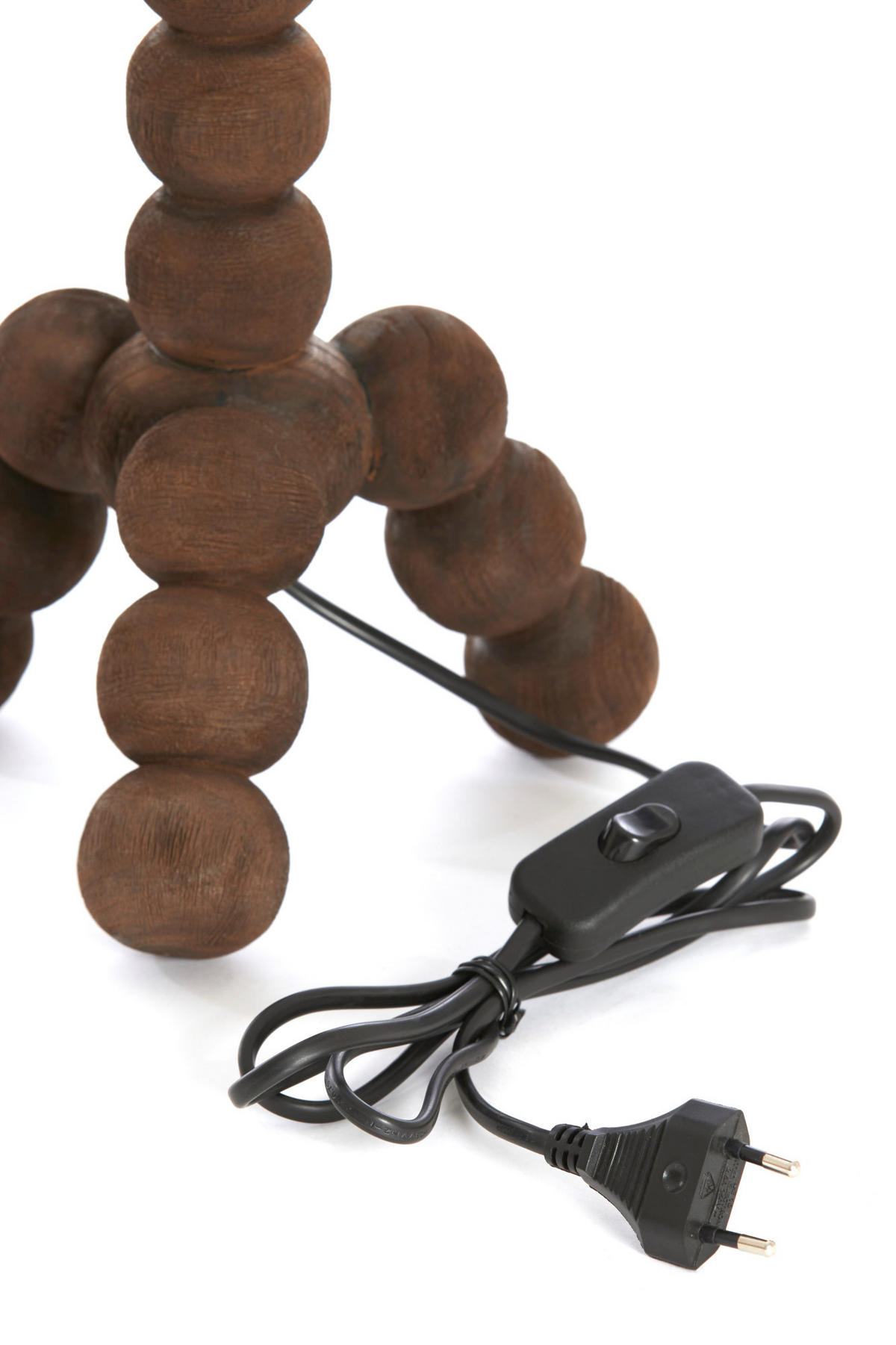 LAMPENFUSS Veglio Braun Ø20/40 cm - Dunkelbraun, Holz (20/20/40cm) - Light & Living