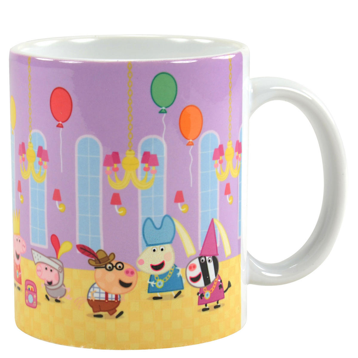 BECHER Peppa Wutz Festsaal Lila 320 ml - Lila, Keramik (0.32L) - United Labels