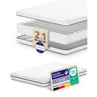 WENDEMATRATZE 180x200 H2+H3 - Höhe 18cm - 7-Zonen Kaltschaummatratze - Weiß, Textil (180/200cm) - Mister Sandman