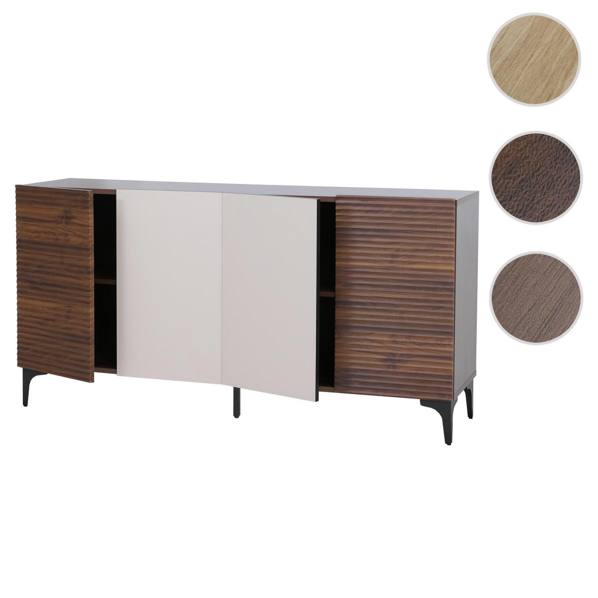 SIDEBOARD Walnuss Dekor - Walnussfarben, Holz (160/80/42cm) - MCW