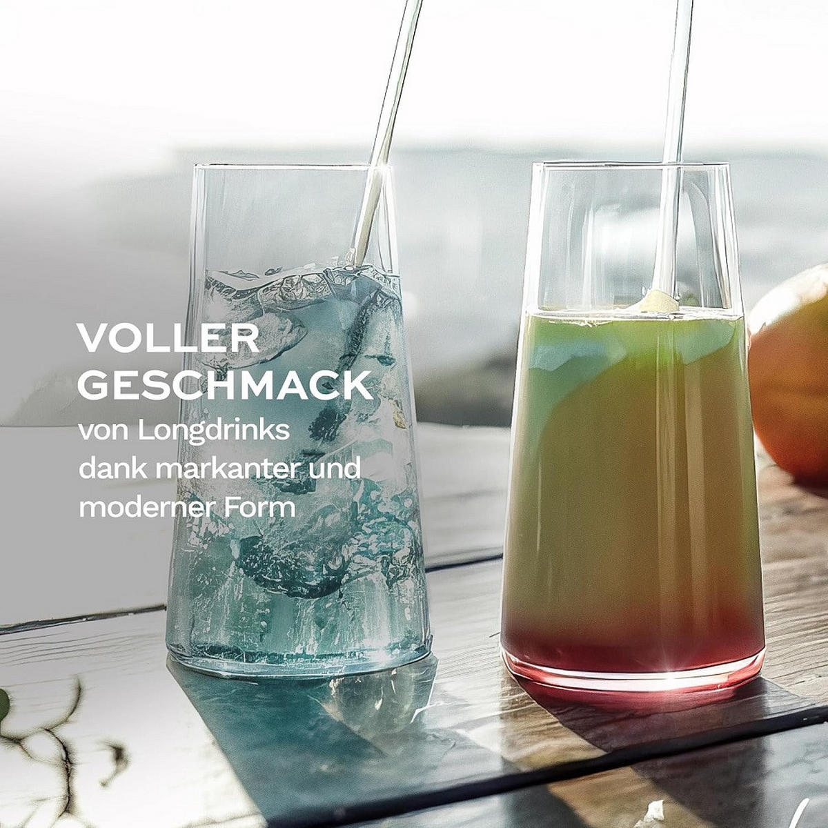 LONGDRINKGLAS Power 2er Set - Transparent, Glas (0.458L) - Stölzle