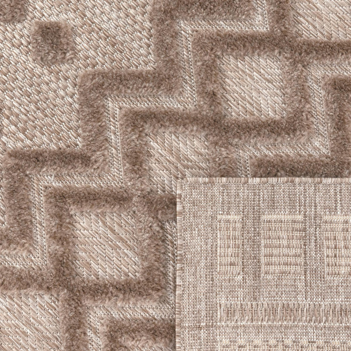 OUTDOORTEPPICH 60/100 cm Livorno 671 - Beige, Kunststoff (60/100cm) - Paco Home