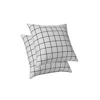 KISSENBEZÜGE 2er-Set Geometrisch Schwarz/Weiß 50 x 50 cm - Multicolor, Textil (50/50cm)