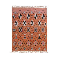 BERBERTEPPICH aus Marokko modern aus Wolle orange - Orange, Naturmaterialien (221/293cm) - AFK Living