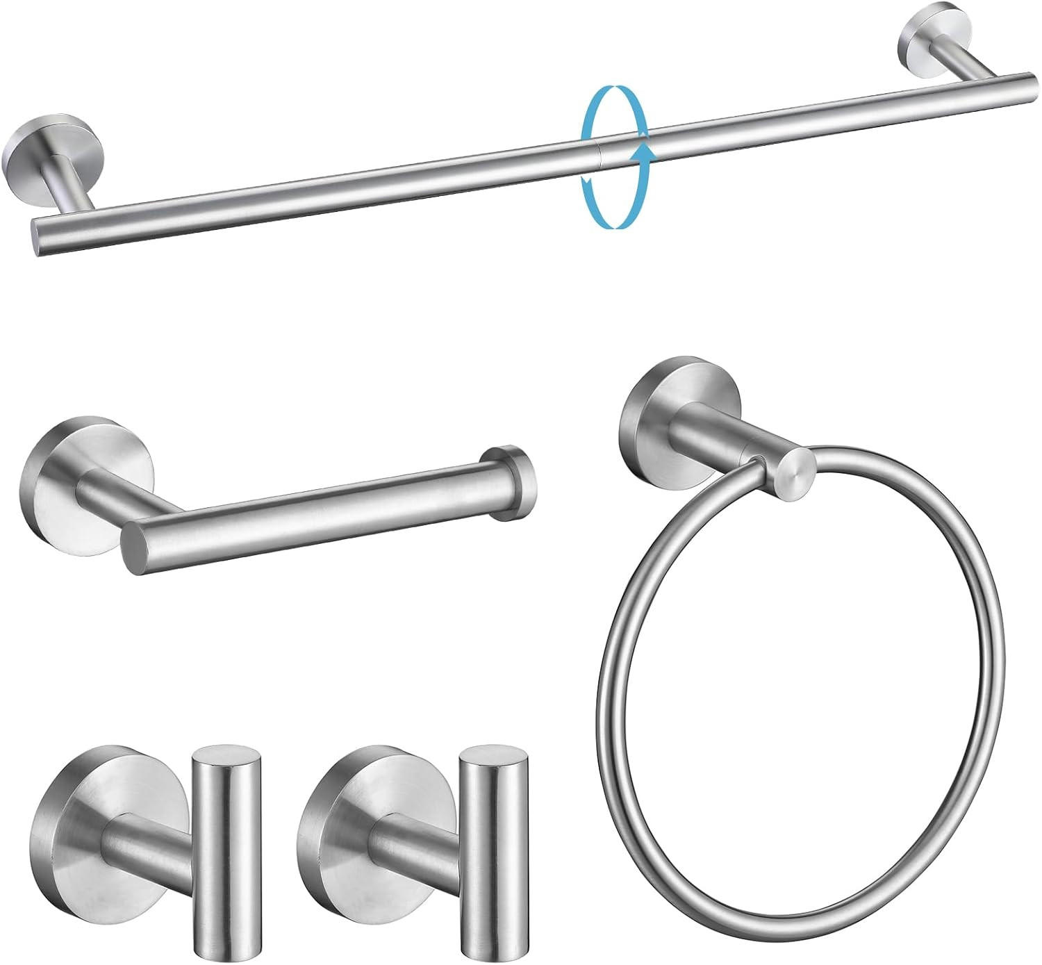 BADEZIMMER-REGAL-SET, silber, 34/17/6 cm - Silberfarben, Metall (17/6/34cm)