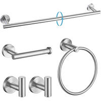 BADEZIMMER-REGAL-SET, silber, 34/17/6 cm - Silberfarben, Metall (17/6/34cm)