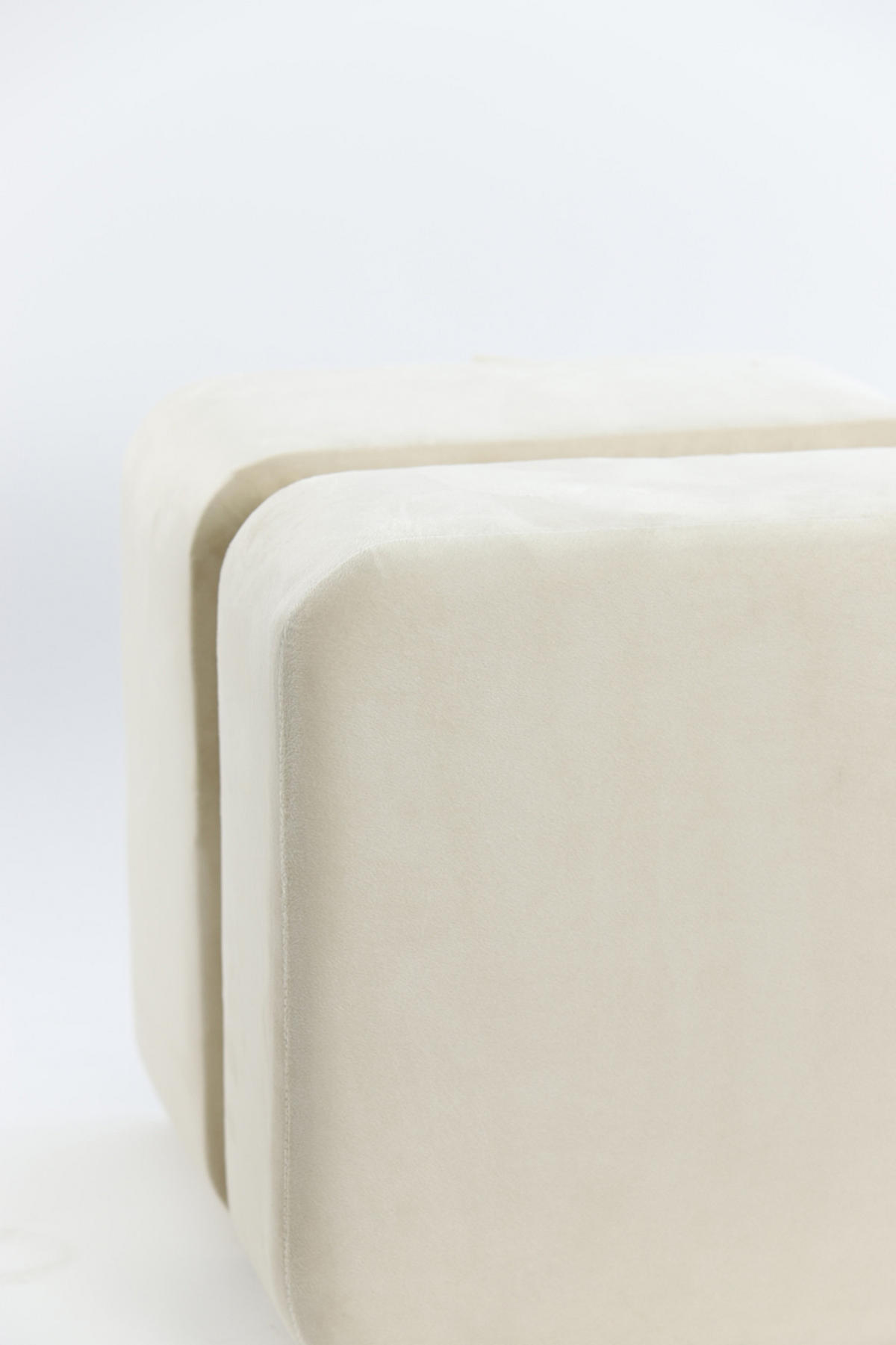 SITZPOUF Piazza Braun 40/40/42,5 cm - Beige, Textil (40/42.5/40cm) - Light & Living