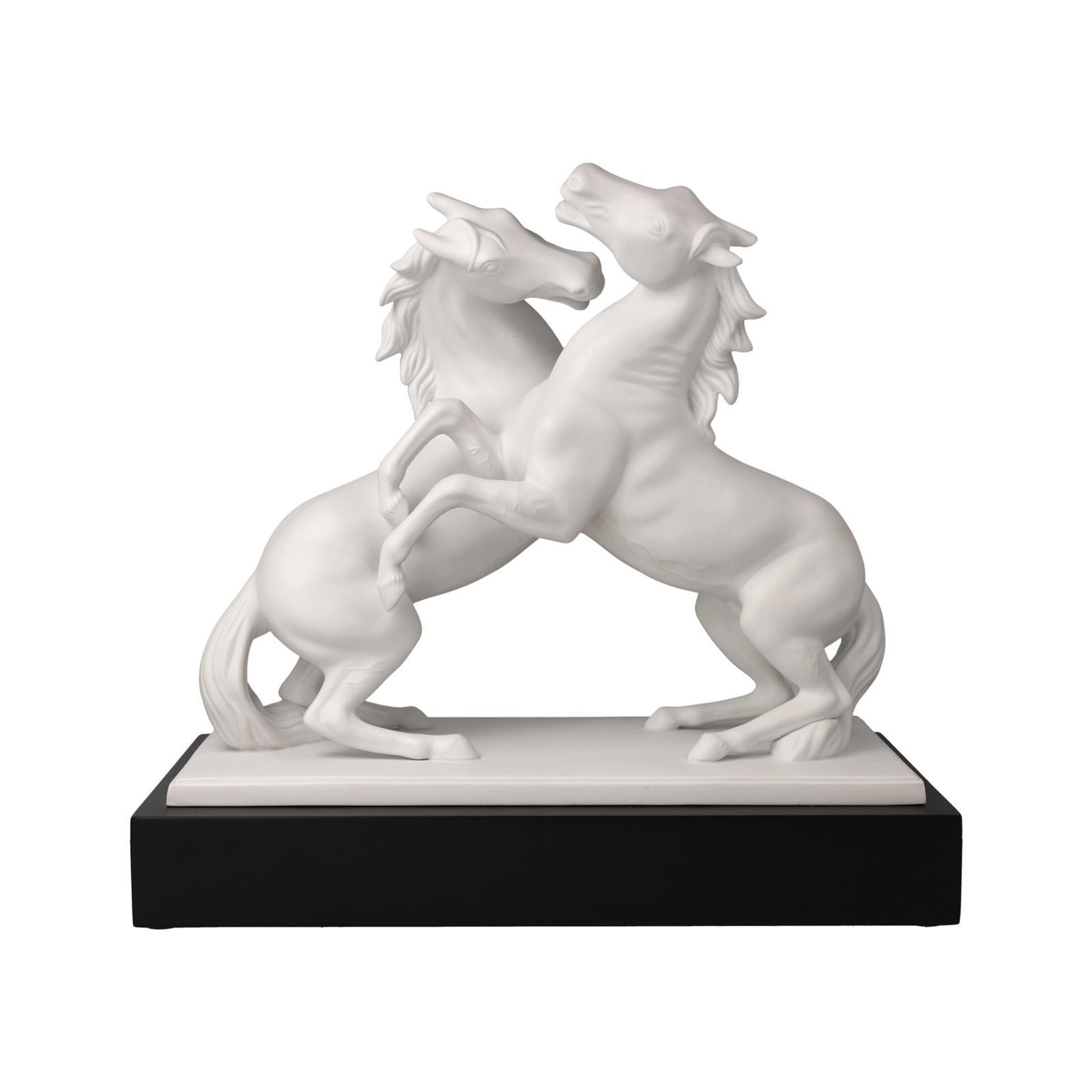 DEKOFIGUR PFERDE ARTISTE ER ALEGRIA Studio 8 Chevaux weiß 32 cm - Weiß, Keramik (16.5/29/32cm) - Goebel