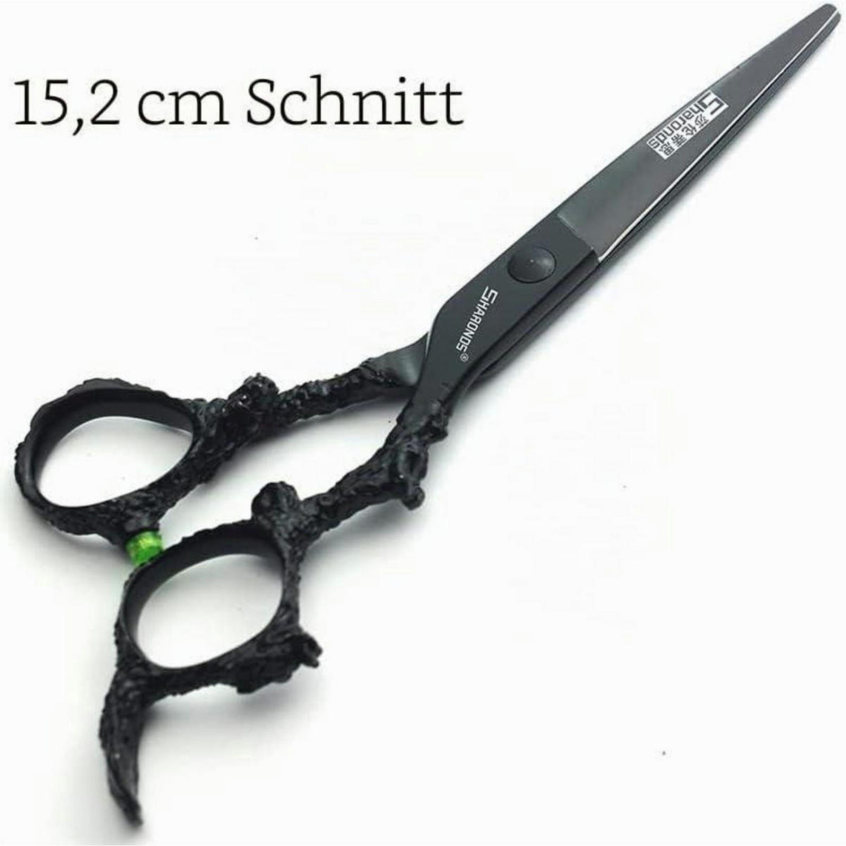 FRISEURSCHEREN Set 6 Zoll JP440c Edelstahl Ergonomisch - Schwarz, Metall (10/1.5/25cm)