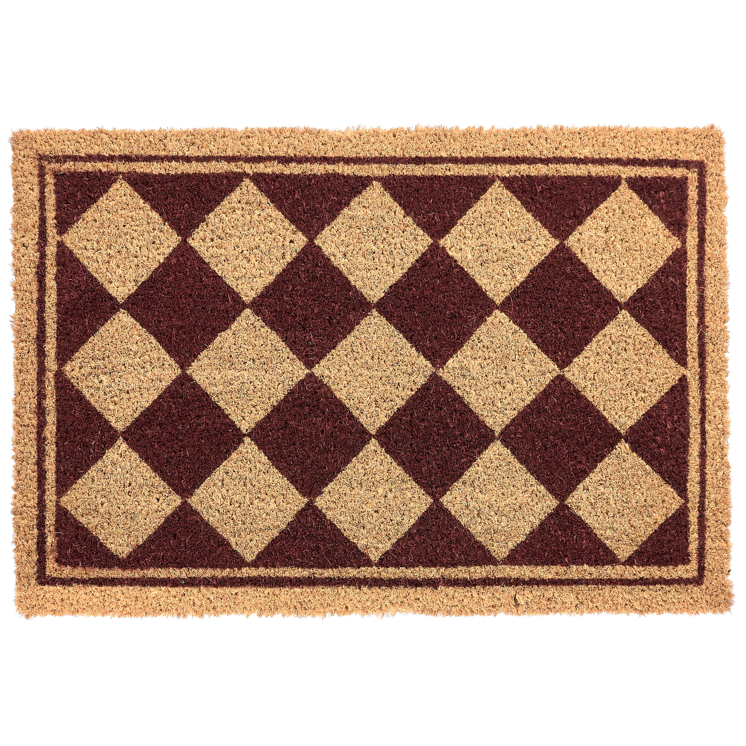 FUSSMATTE Beige/Braun 40/60 cm Kokosfasern Cardona - Beige, Textil (40/60cm) - Beliani