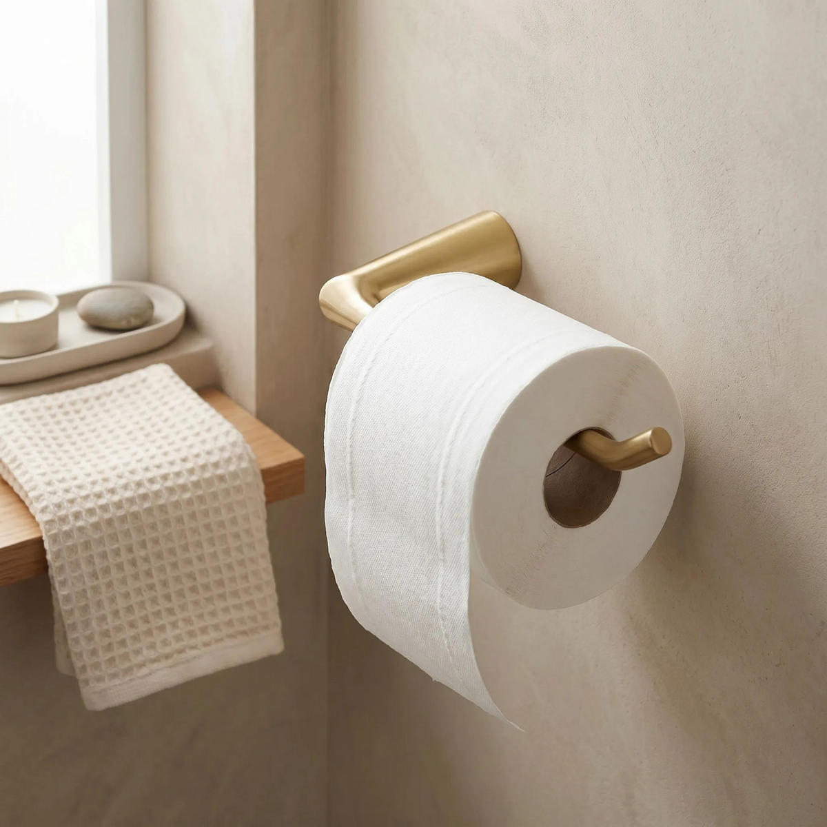 HALTER Für Toilettenpapier Rea 16205 Vibe Brush Gold - Goldfarben, Metall (22.5/3.5/7.8cm) - REA