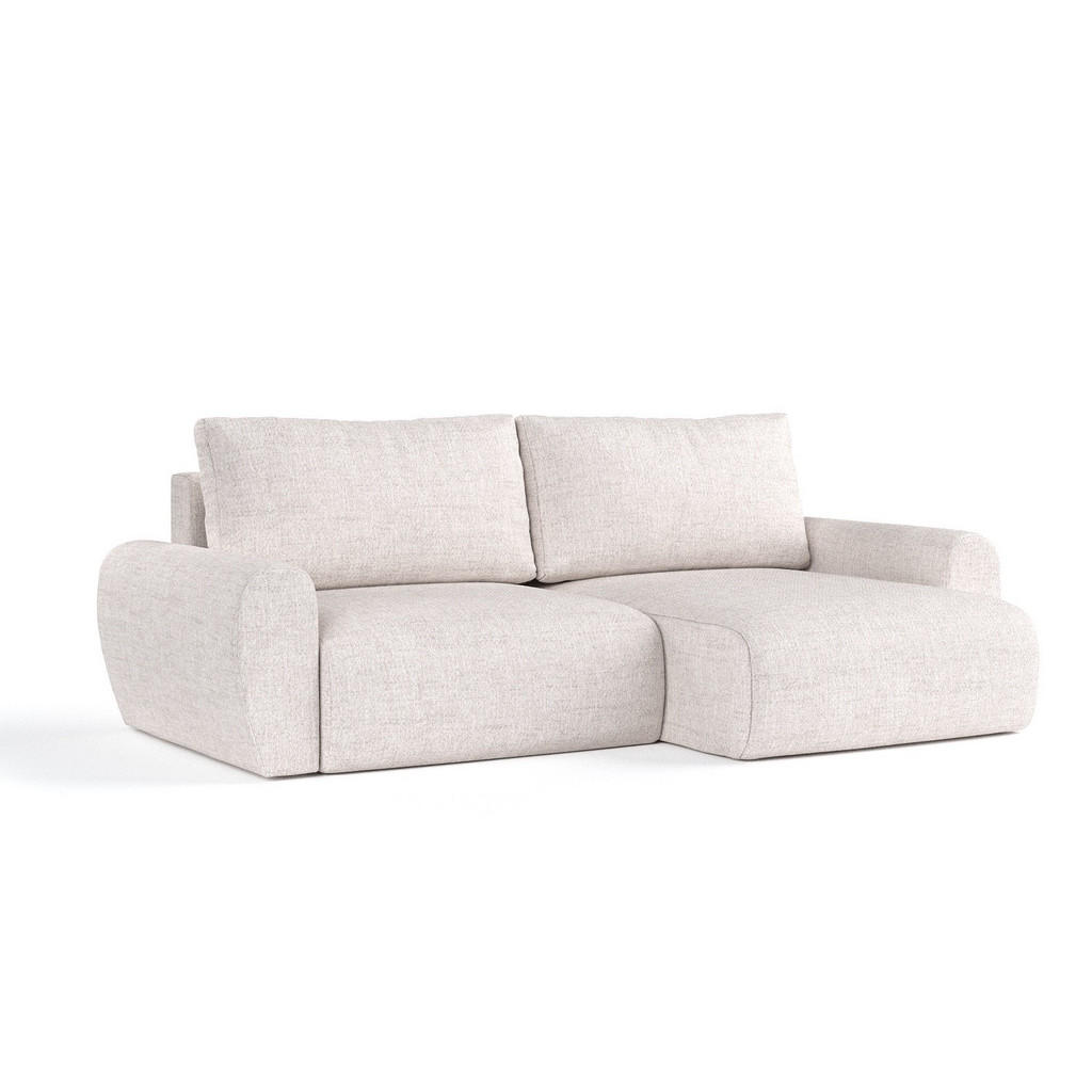 AltaBeds ROHOVÁ SEDAČKA OMARI, textil, Světle béžová