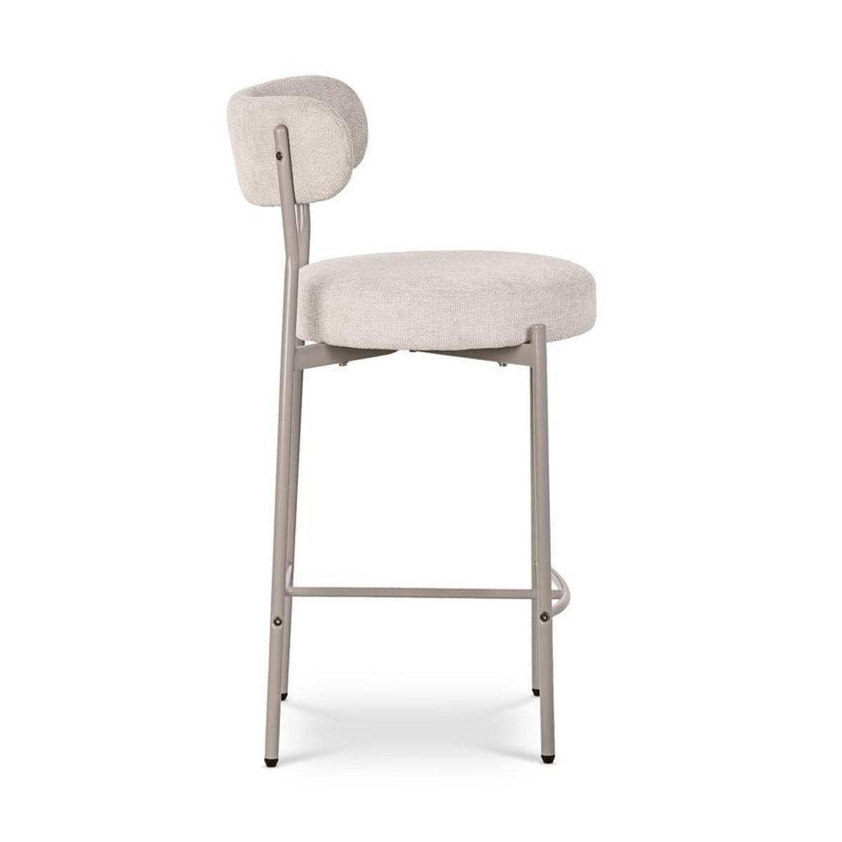 BARHOCKER 2er-Set GABY modernen aus beige Chenillegewebe - Beige, Textil/Metall (47.5/90/50.5cm) - Sicaan