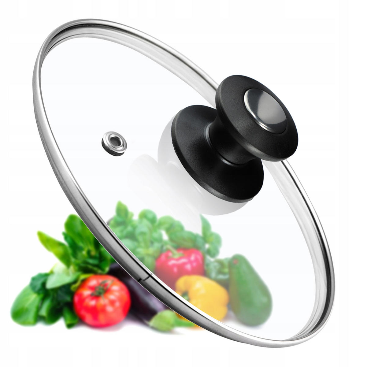 DECKEL mit Griff, 20 cm, 1 Stück - Transparent, Glas/Kunststoff (20cm) - KADAX