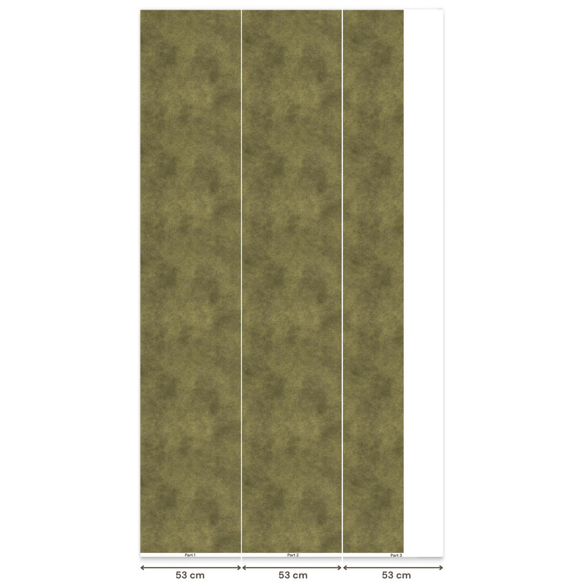 TAPETE - Textur - Abstrakt - Grün - 140x260 cm - Olivgrün, Papier (140/260cm) - OnlyWow