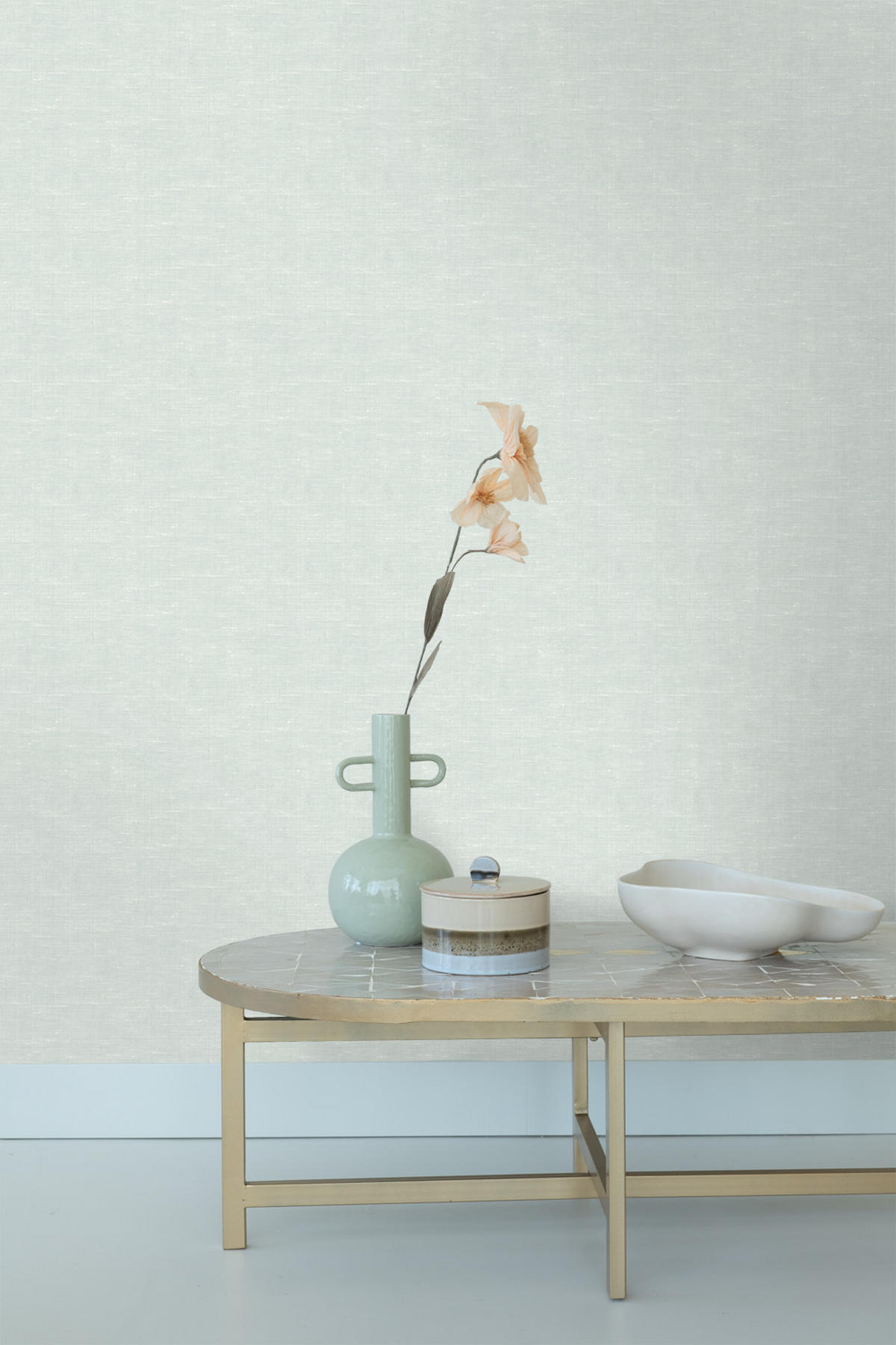 TAPETE Leinen-Optik 53 cm x 10.05 m - Grün, Papier (53/1000cm) - ESTAhome