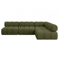 ECKSOFA modulares Sofa Samaro-L2 - 285x190x70 cm Grün Bouclé - Grün, Holzwerkstoff/Textil (285/190cm) - ALTDECOR