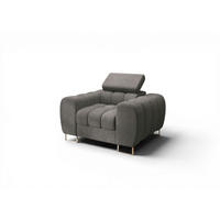 SESSEL Bastien In Stoff Moly - Grau, Holzwerkstoff/Textil (115/95/97cm) - Fun Möbel