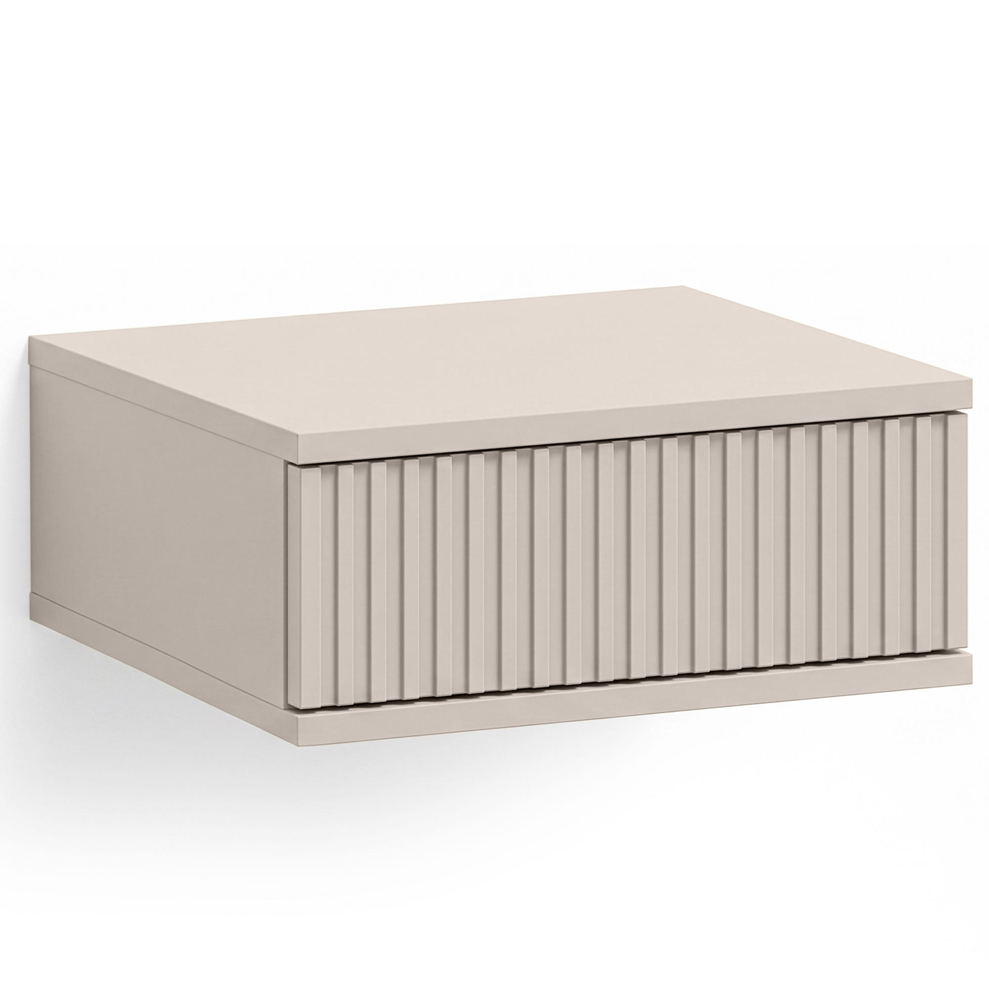 SCHWEBENDER NACHTTISCH RECTUS II, Kaschmir - Kaschmir, Holzwerkstoff (40/16.7/38.5cm) - KONSIMO®