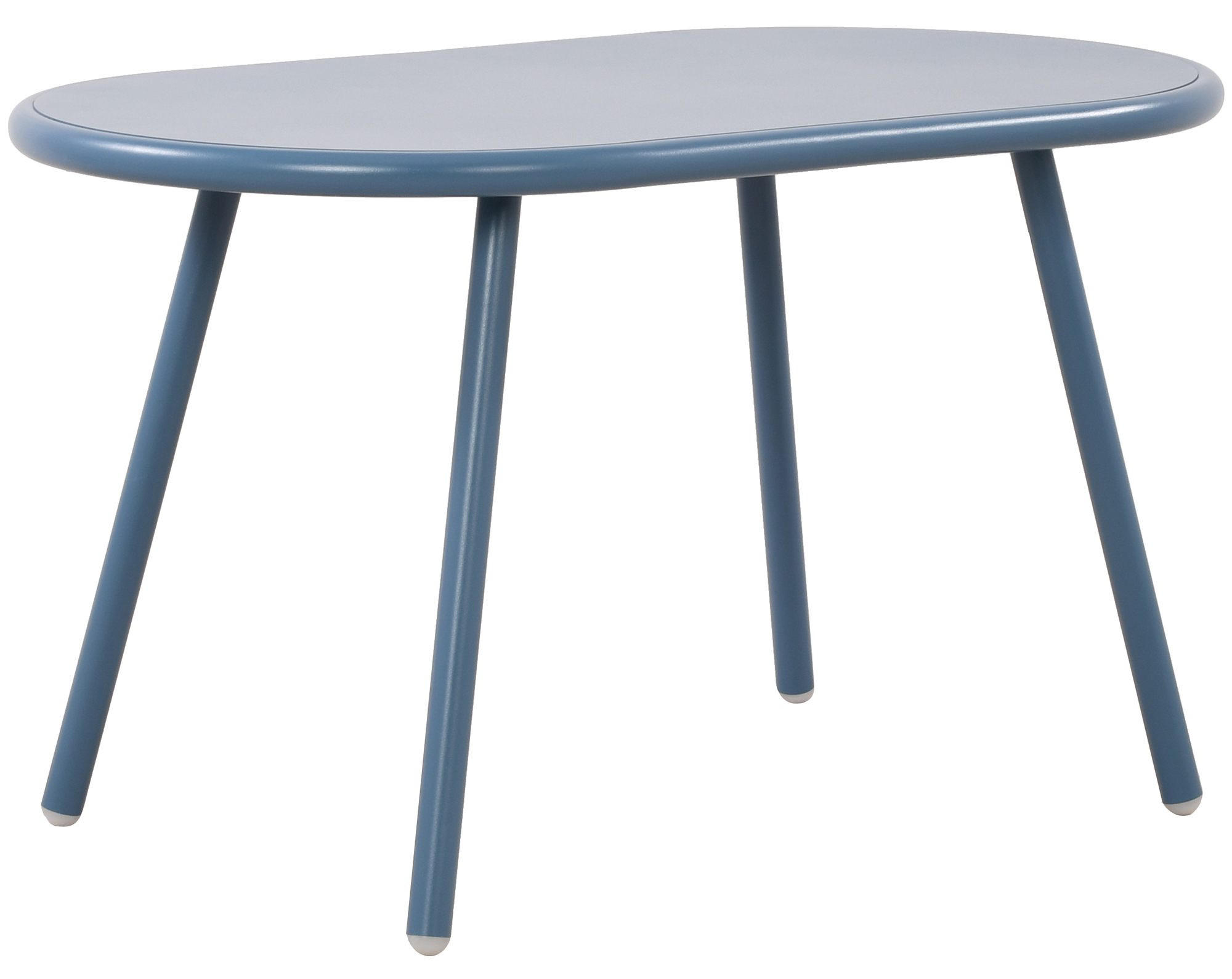 COUCHTISCH oval 80/45/45 cm Kunststoff blau - Blau, Kunststoff/Metall (45/80/45cm) - CLP