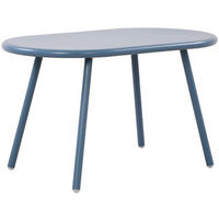 COUCHTISCH oval 80/45/45 cm Kunststoff blau - Blau, Kunststoff/Metall (45/80/45cm) - CLP